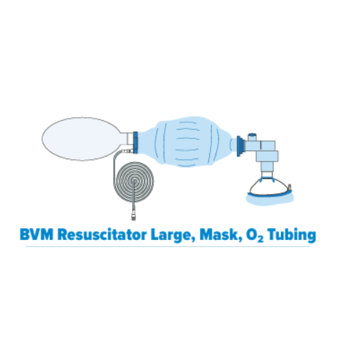 BVM Resüsitatör Büyük Boy, Maske, O² Hortumu