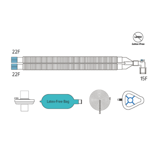 Anesthesia Circuit Breathing Bag, Anesthesia Mask, Bacterial-Viral/HME Filter, Gas Sampling Line